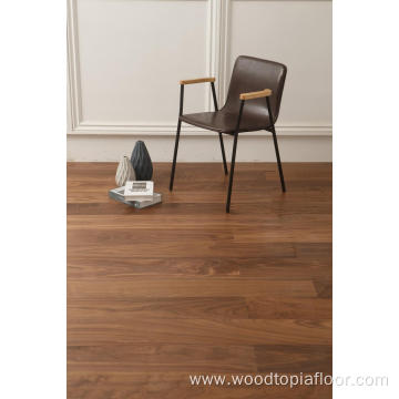 Three-layer solid wood floor black walnut natural color
